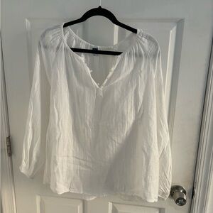 MOVING SALE OLD NAVY LONG SLEEVE LIGHT LINEN WORK TOP